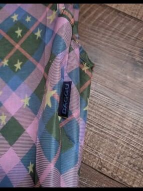 BAGGU Green Star Plaid Standard Bag